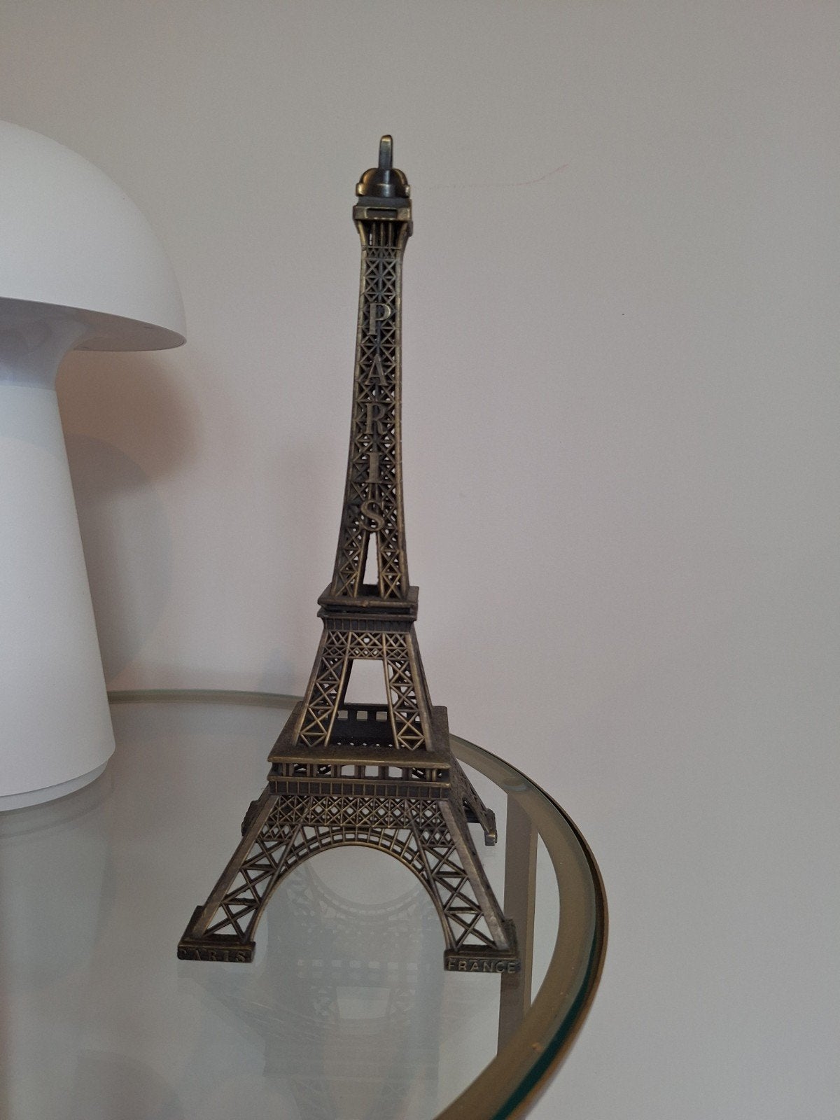 Decoratieve Eiffeltoren beeldje - Parijs souvenir, Ophalen, Gebruikt, Zilver, Metaal
