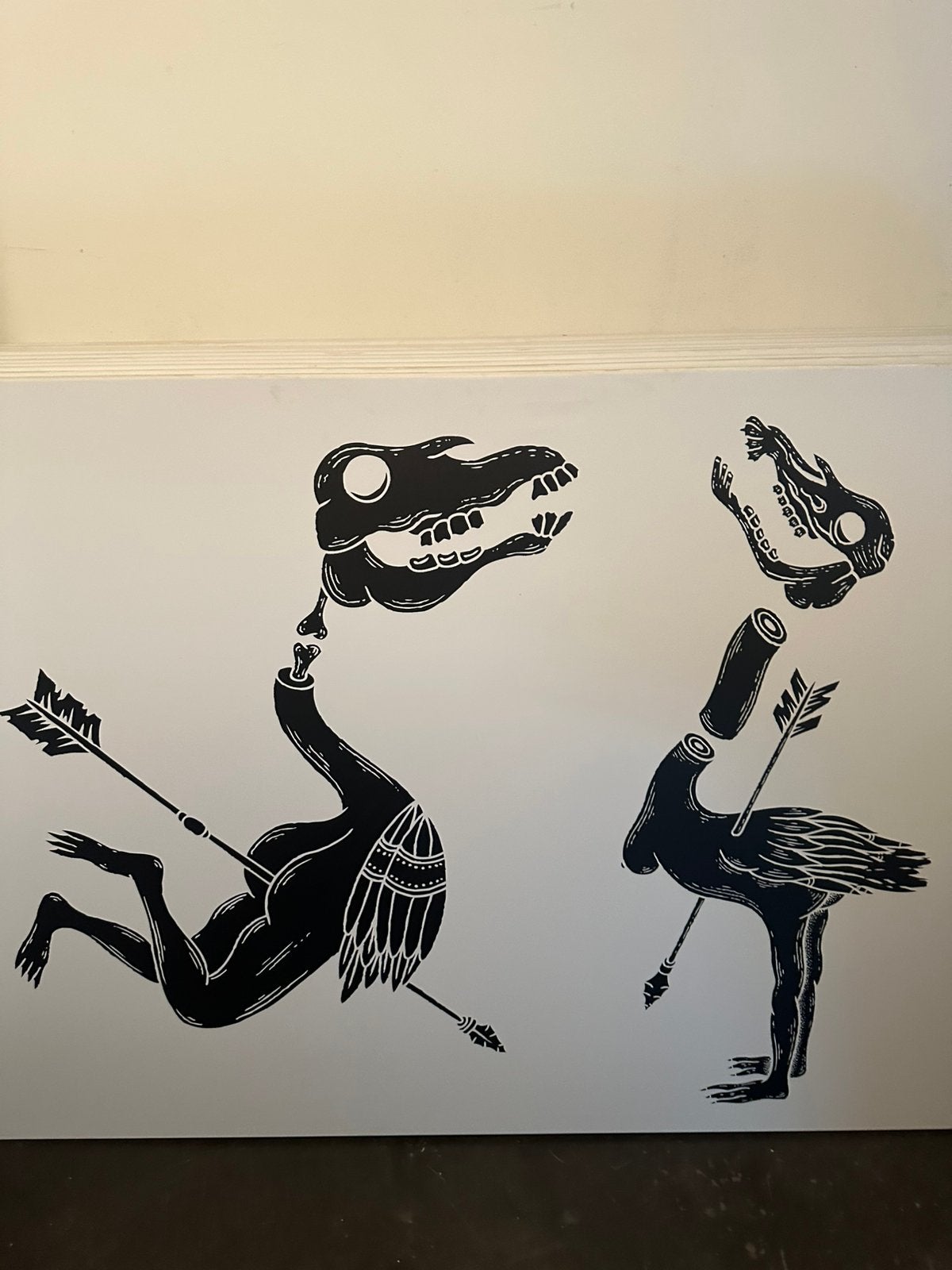 10 graffiti artdoeken op vinyl, Ophalen, Zwart, Decoratieobject, Ingelijst