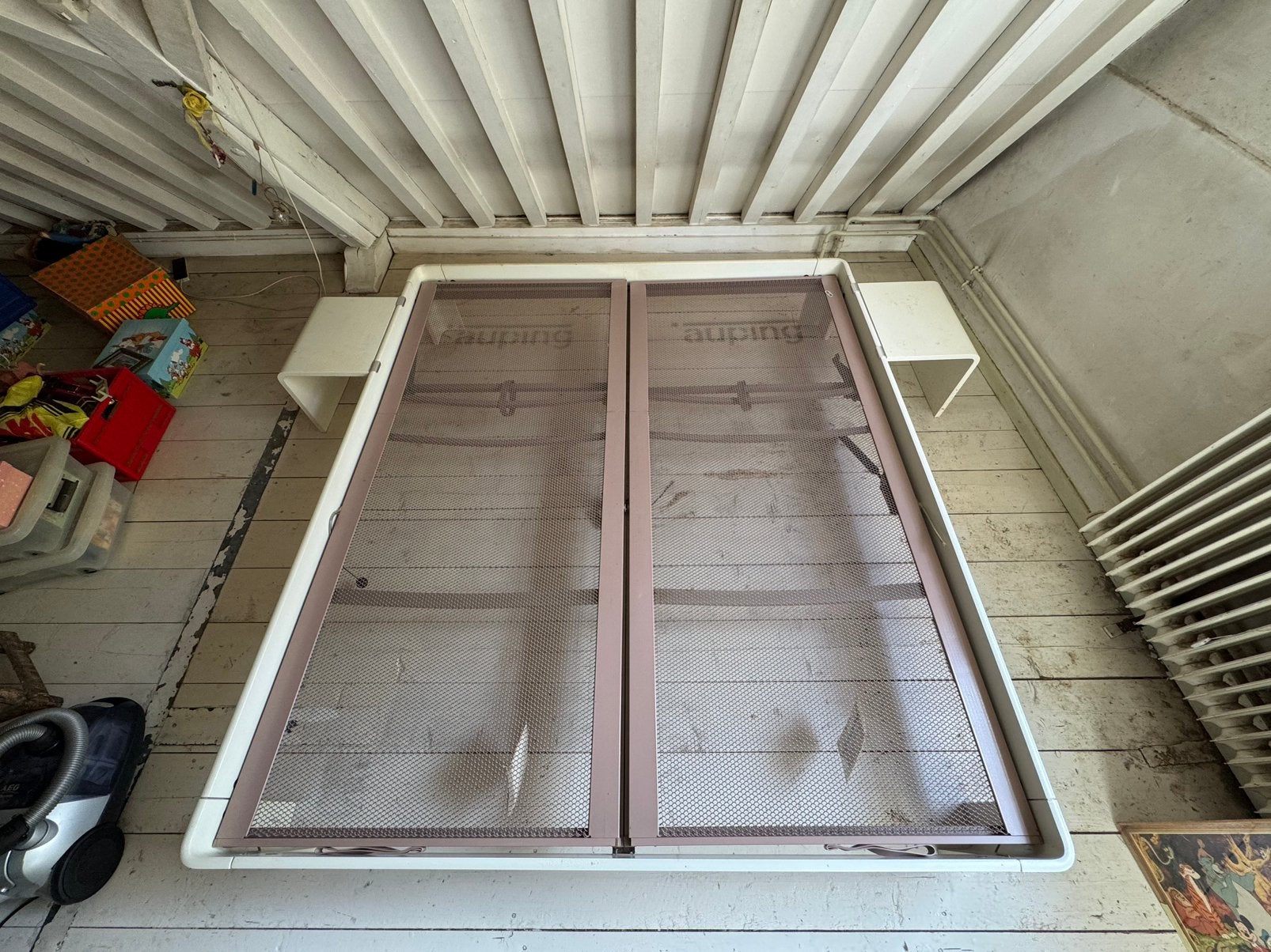 Auping Auronde bedframe en onderstel 200 x 180, Huis en Inrichting, Ophalen, Wit, Tweepersoons, 180 cm