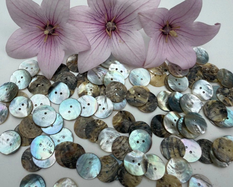 Parelmoer knopen 18mm knoopjes 50 stuks, Ophalen of Verzenden, Nieuw, Knoop of Knopen