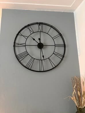 Klok, diameter 70 cm., Industrieel, Ophalen, Wandklok