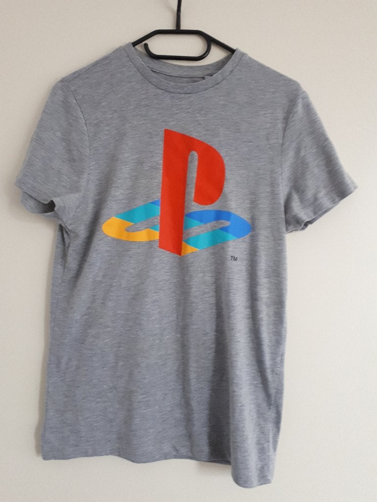 t-shirt playstation - logo ps1 maat XS, -, Verzenden, -, Nieuw