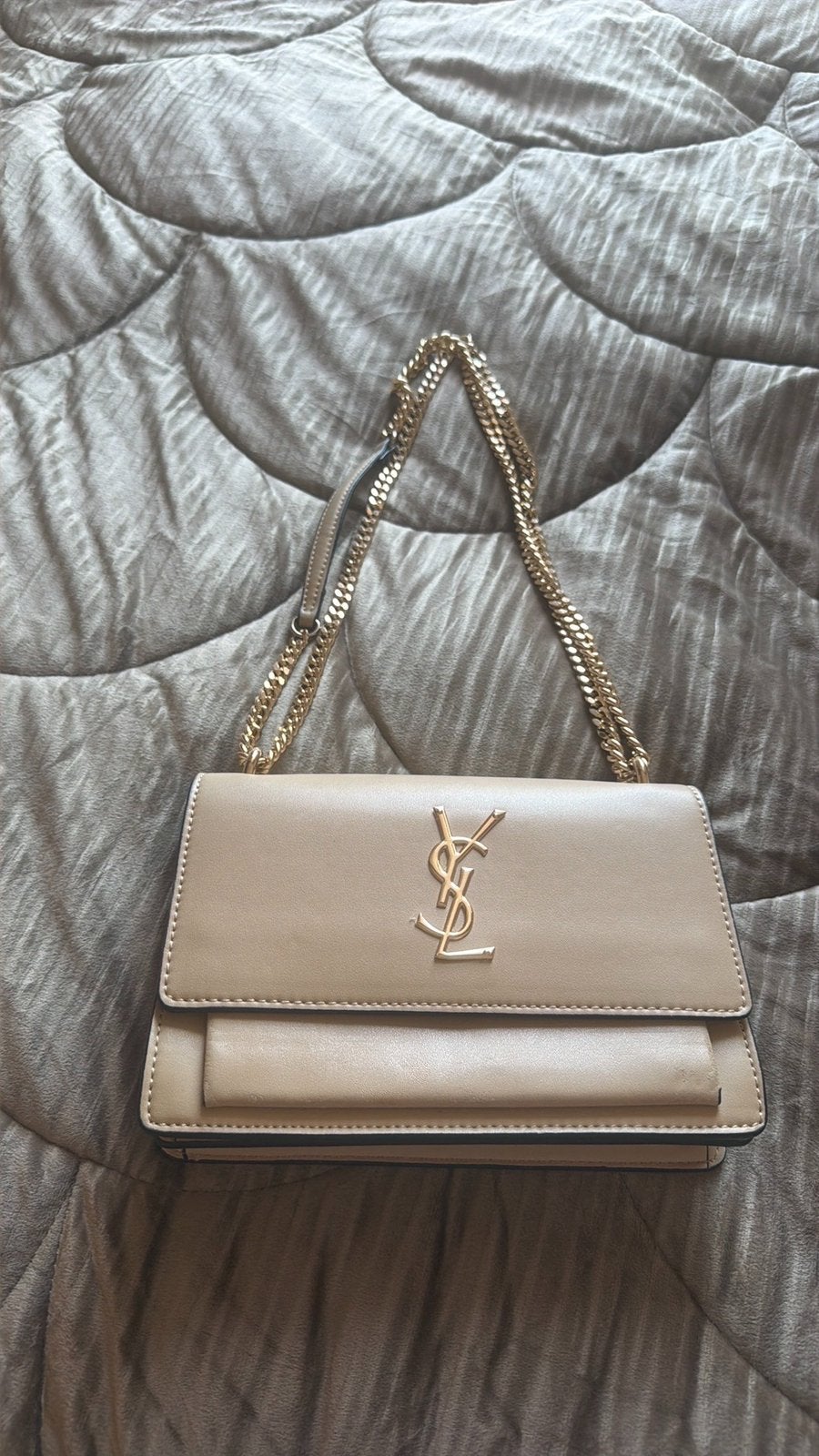 YSL tas, Ophalen of Verzenden, Nieuw, Beige, Schoudertasje