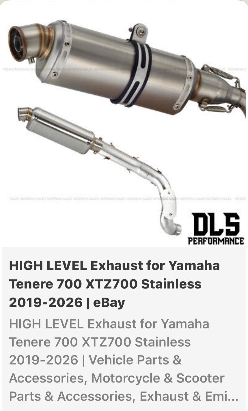 HIGH LEVEL Uitlaat Yamaha Tenere 700 XTZ700 RVS 2019-2026, Ophalen, Nieuw