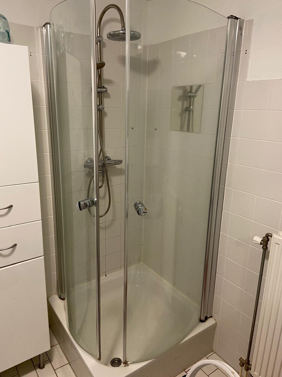 Douchecabine half rond 90x90 - Gratis ophalen, Ophalen, Gebruikt, Glas, Douche