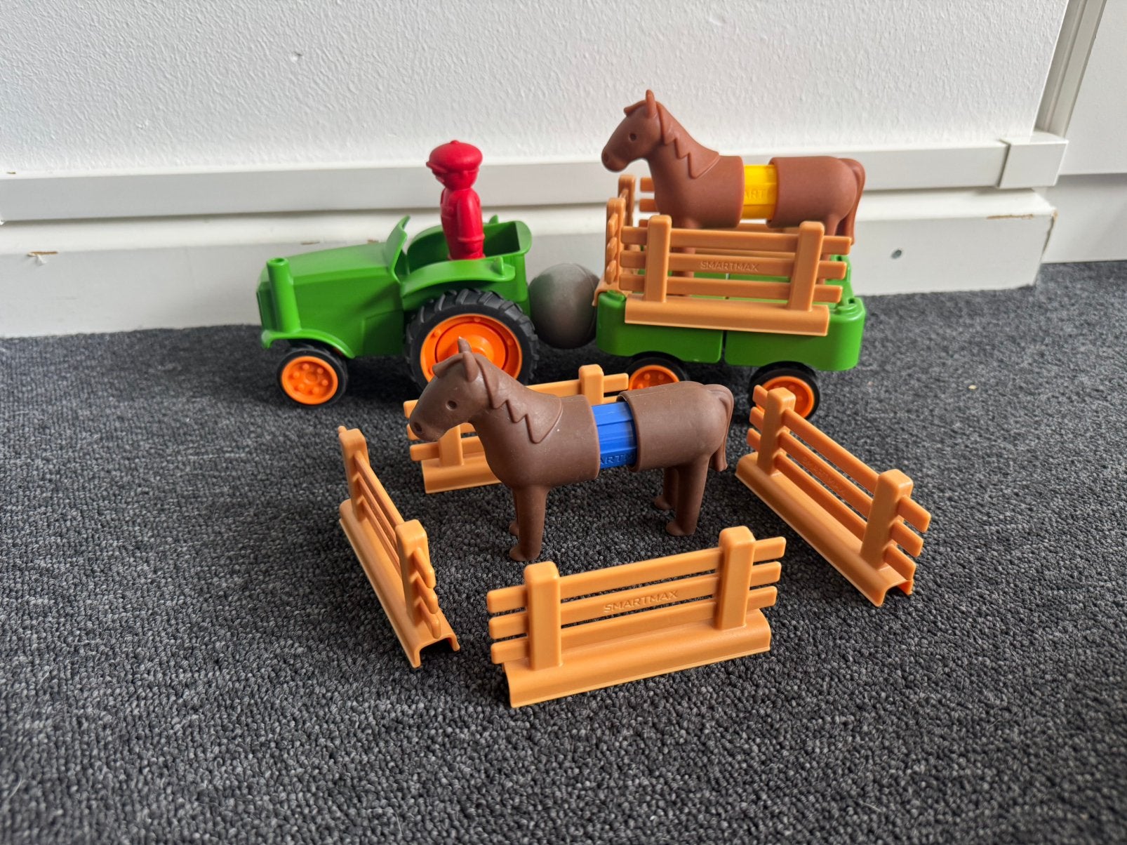 Smartmax boerderij set met tractor, paarden en hekjes, Ophalen, Gebruikt, Overige merken