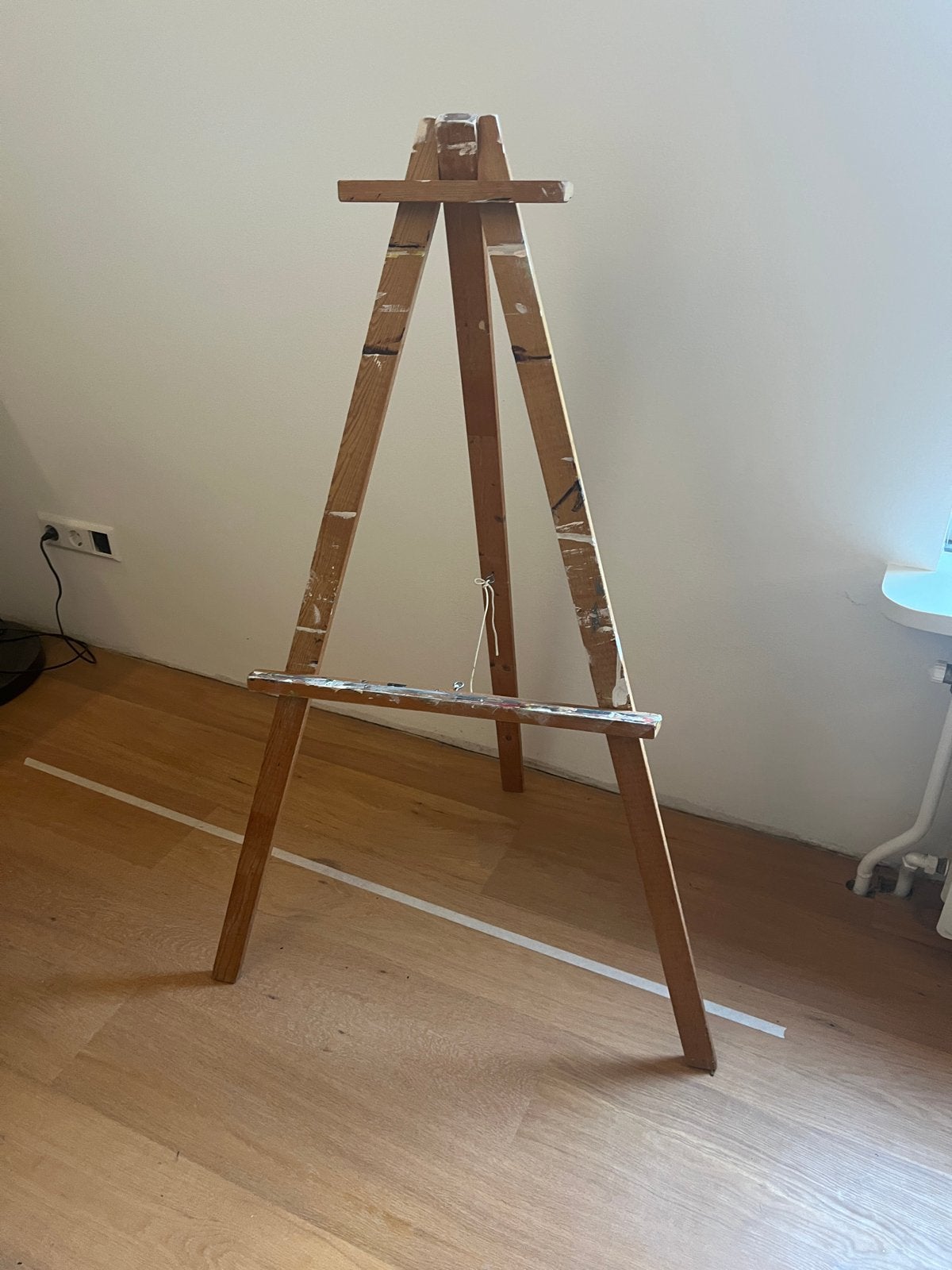 Houten schildersezel, inklapbaar, 120 cm hoog, Ophalen, Gebruikt, Ezel