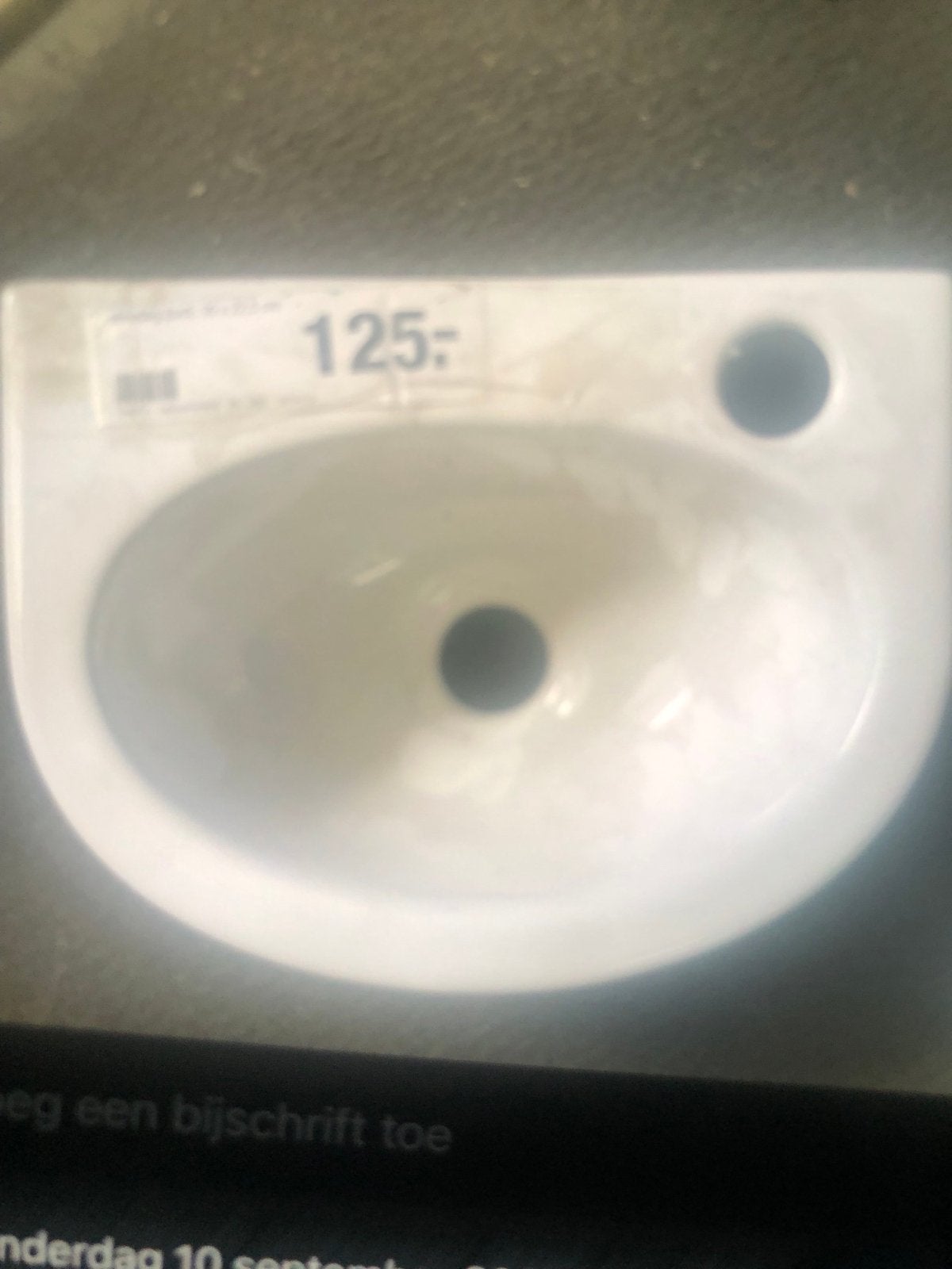 Kleine wasbak - Ideaal voor toilet of kleine badkamer, Ophalen of Verzenden, Gebruikt, Wastafel