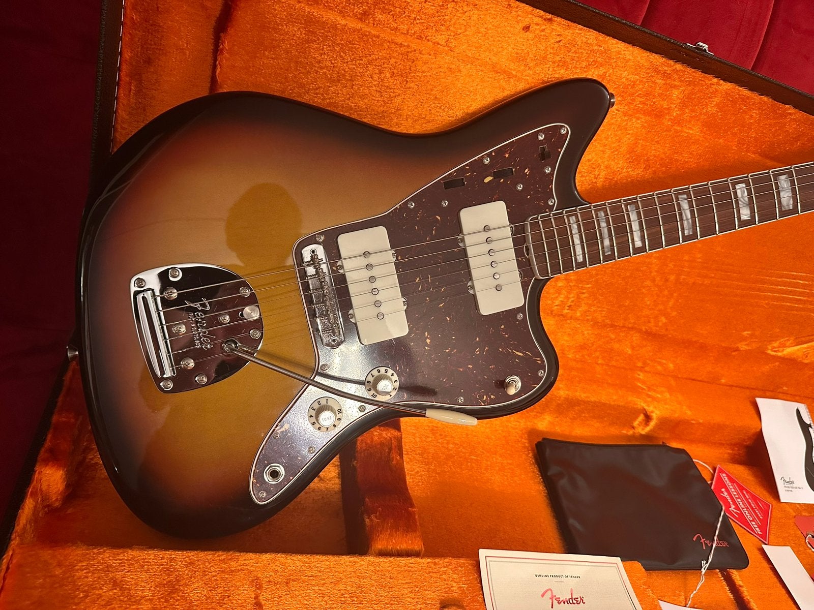 Fender Jazzmaster avri 1966RI sunburst. Ruil Firebird?, Ophalen of Verzenden, Zo goed als nieuw, Solid body, Fender