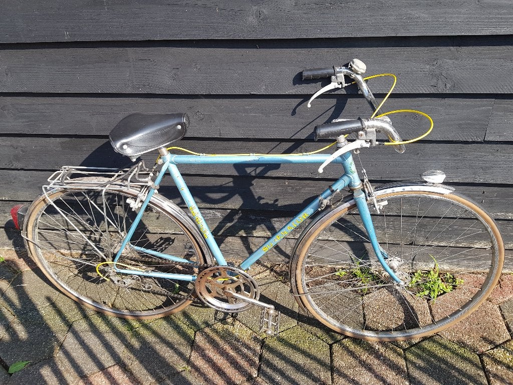 Vintage Superator blauwe retro racefiets retro 70s 54,5cm, Overige merken, Minder dan 10 versnellingen, Gebruikt, Staal