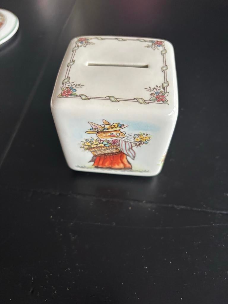 Villeroy & Boch spaarpot met dierenfiguren, Ophalen of Verzenden, Zo goed als nieuw, Steen, Aardewerk of Keramiek, Dier