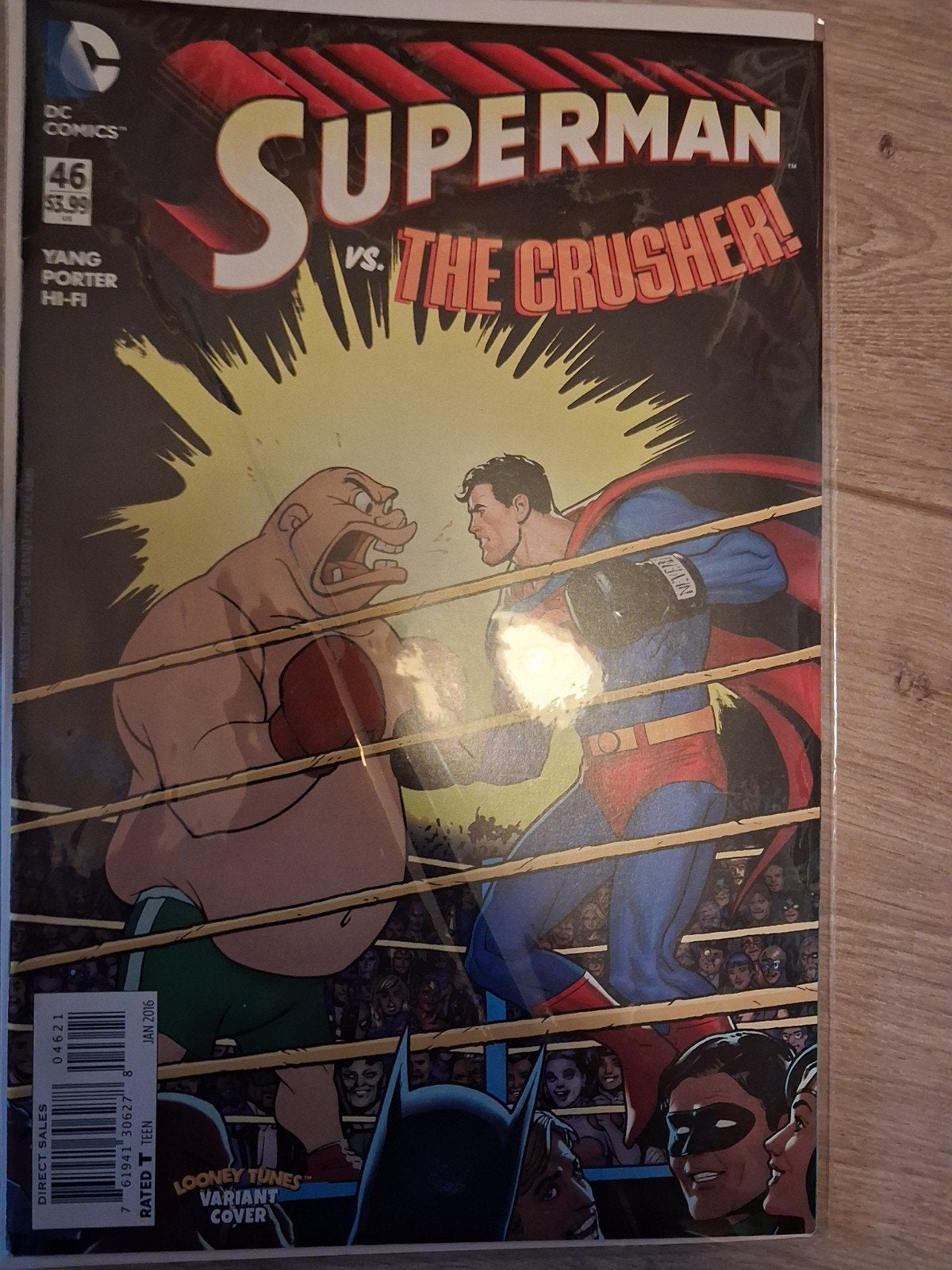 Superman vs. The Crusher! Looney Tunes Variant Cover, Eén comic, Amerika, Yang, Porter, Hi-Fi, Ophalen of Verzenden