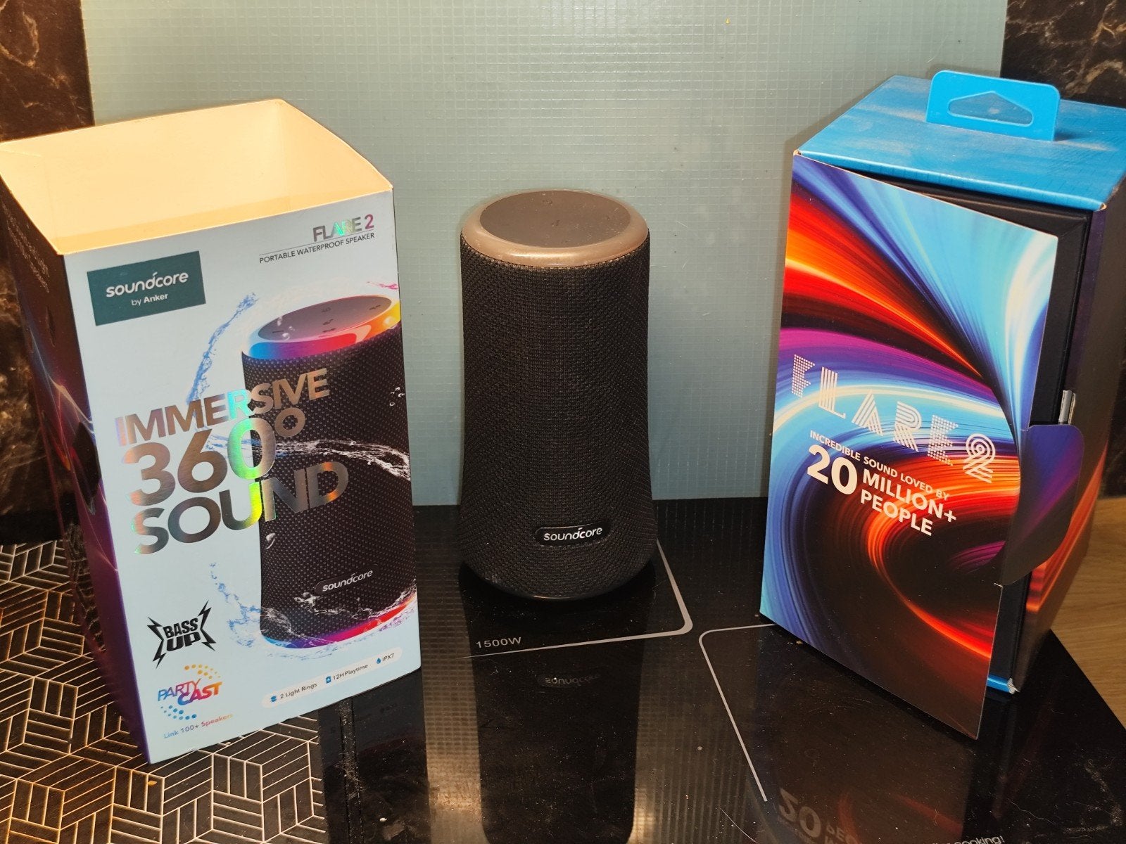 Anker Soundcore Flare 2 Bluetooth Speaker - Zwart, Overige merken, Bluetooth, Ophalen of Verzenden, Zo goed als nieuw