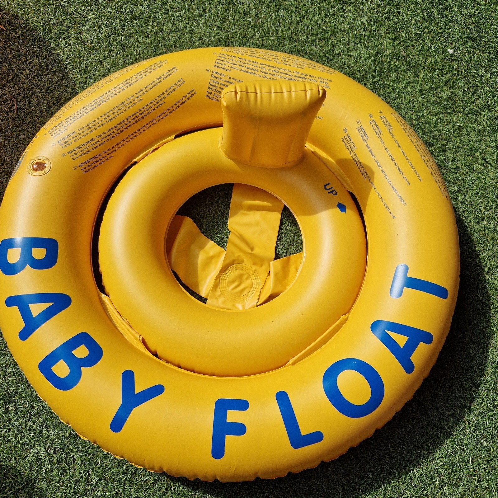 Baby Float Zwemband - Geel met Zitje, Kinderen en Baby's, Overige merken, Zwemband, Ophalen of Verzenden, Zo goed als nieuw