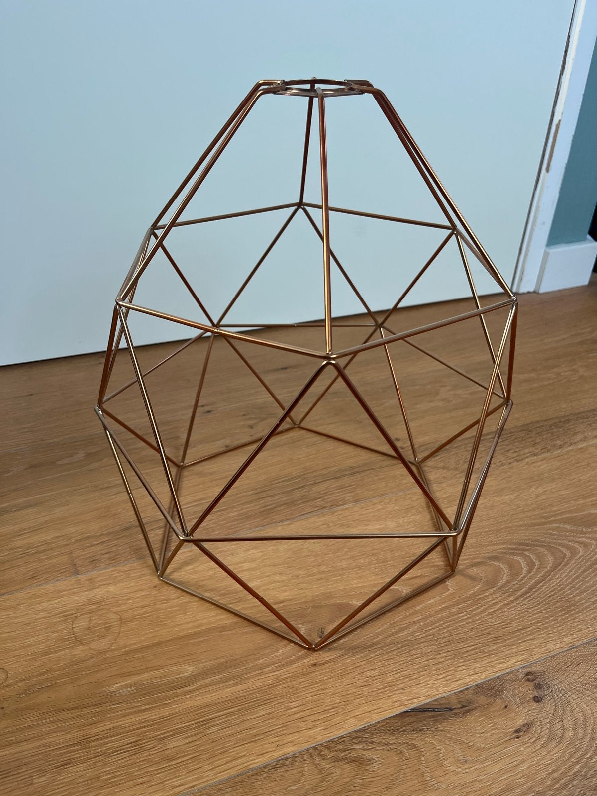 Koperkleurige geometrische lampenkap ikea, Zo goed als nieuw, Overige vormen, Goud, Ophalen