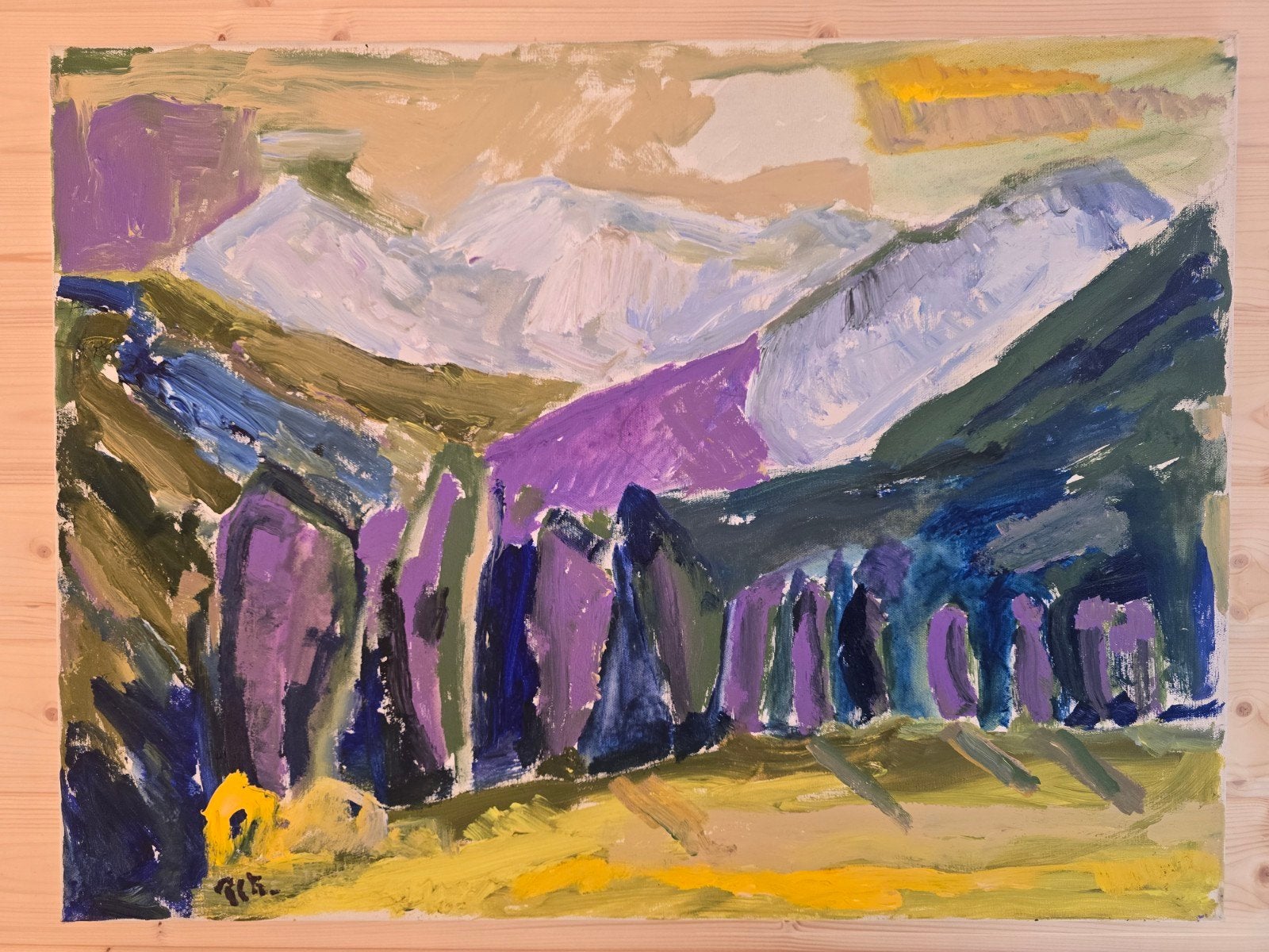P.C. Kuiper Gesigneerd Schilderij 60 x

80 cm, Ophalen of Verzenden