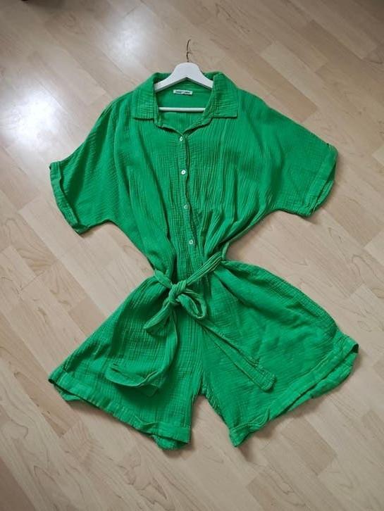 Groene mousseline playsuit/korte jumpsuit , valt als L/XL, Kleding | Dames, Jumpsuits, Ophalen of Verzenden