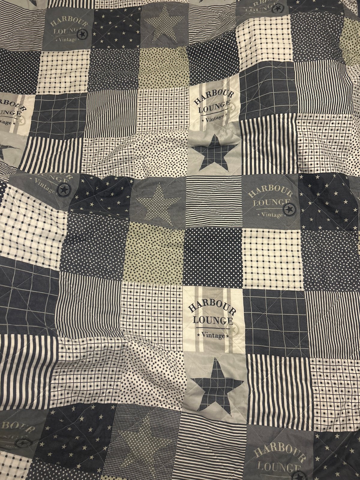 Patchwork sprei - Harbour Lounge Vintage, Kinderen en Baby's, Kinderkamer | Beddengoed, Gewatteerd, Gebruikt, Overige merken, Dekbedovertrek