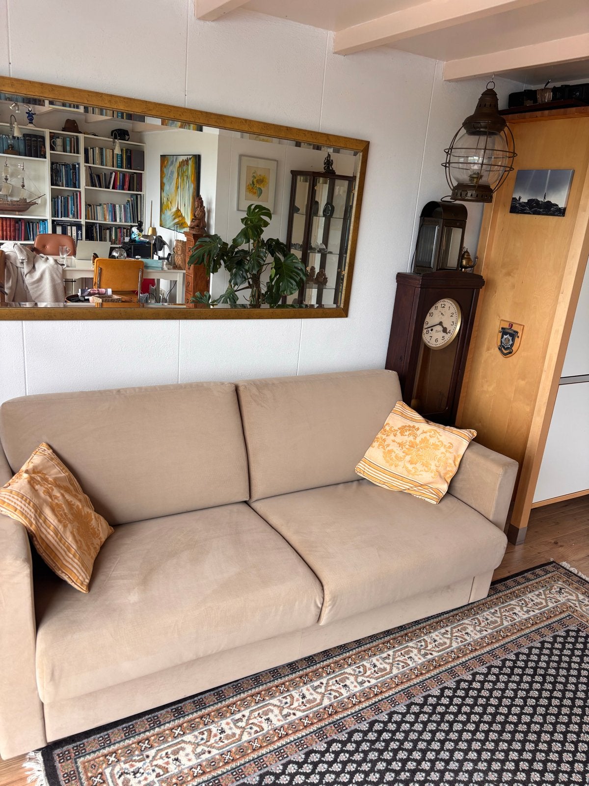 Comfortabele slaapbank Prijs omlaag, Ophalen, Gebruikt, Beige, Tweepersoons
