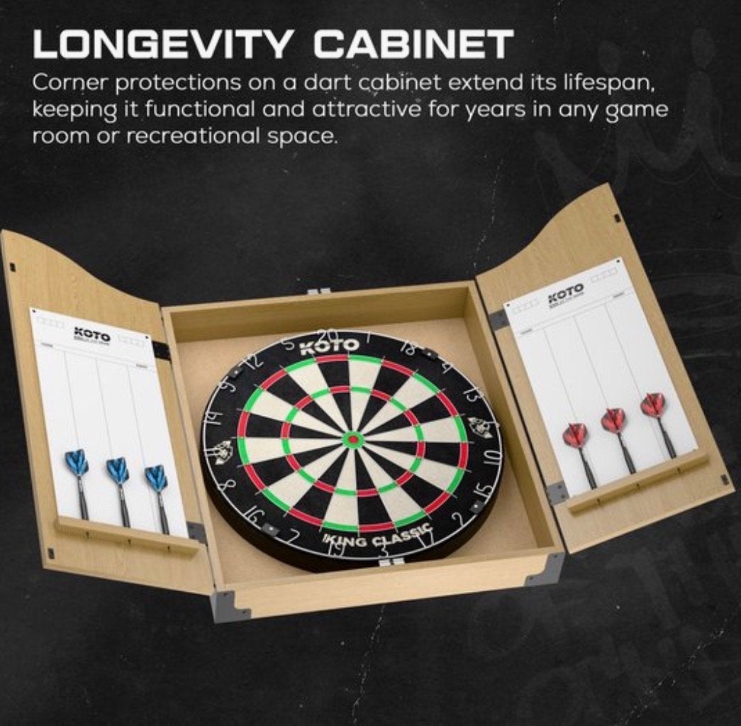 Classic Dartbord met Kabinet en Darts, Sport en Fitness, Darts, Ophalen of Verzenden, Nieuw, Dartbord