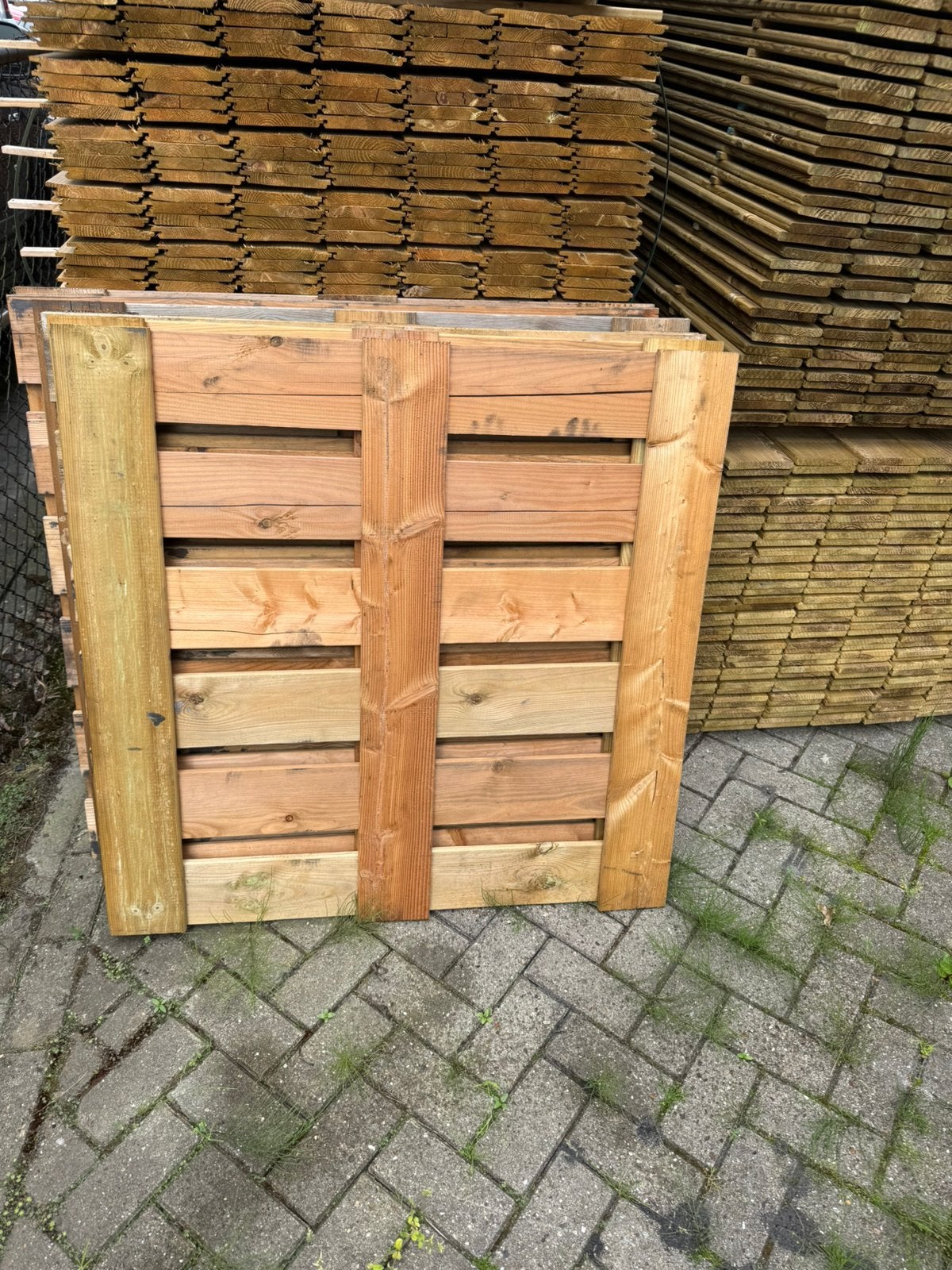 50 stuks tuinplanken hekjes 100x100 cm, Doe-het-zelf en Verbouw, Hout en Planken, Ophalen, Minder dan 25 mm, Nieuw, Pallet