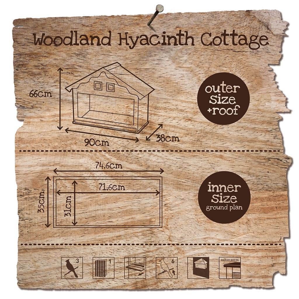 Woodland Hyacinth Cottage, duvoplus volière,houten vogelkooi, Dieren en Toebehoren, Ophalen of Verzenden, Nieuw, Hout, Vogelkooi
