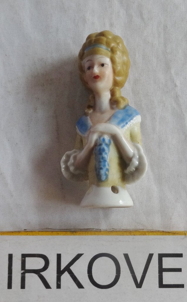 2 STUKS PORSELEIN OUD POPJE * HALF DOLL Verzamelitem *, Verzamelen, Poppen, Verzenden, Zo goed als nieuw, Pop