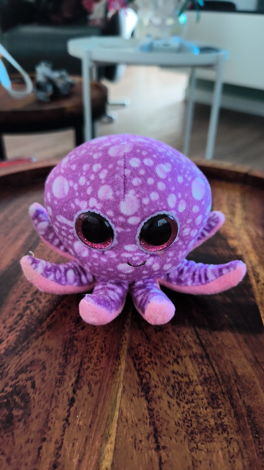 Knuffel TY paarse octopus, Kinderen en Baby's, Speelgoed | Knuffels en Pluche, Paars, Overige typen, Zo goed als nieuw, Klein (minder dan 20 cm)