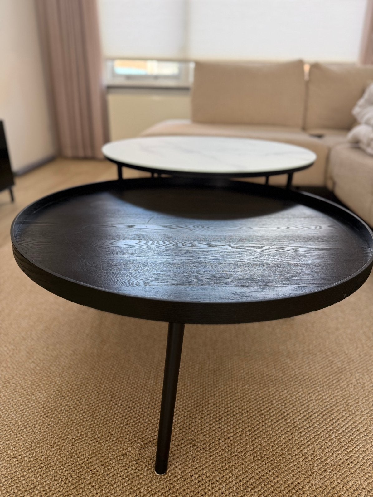 Ronde salontafel, Ophalen, Overige materialen, Gebruikt, 50 tot 100 cm