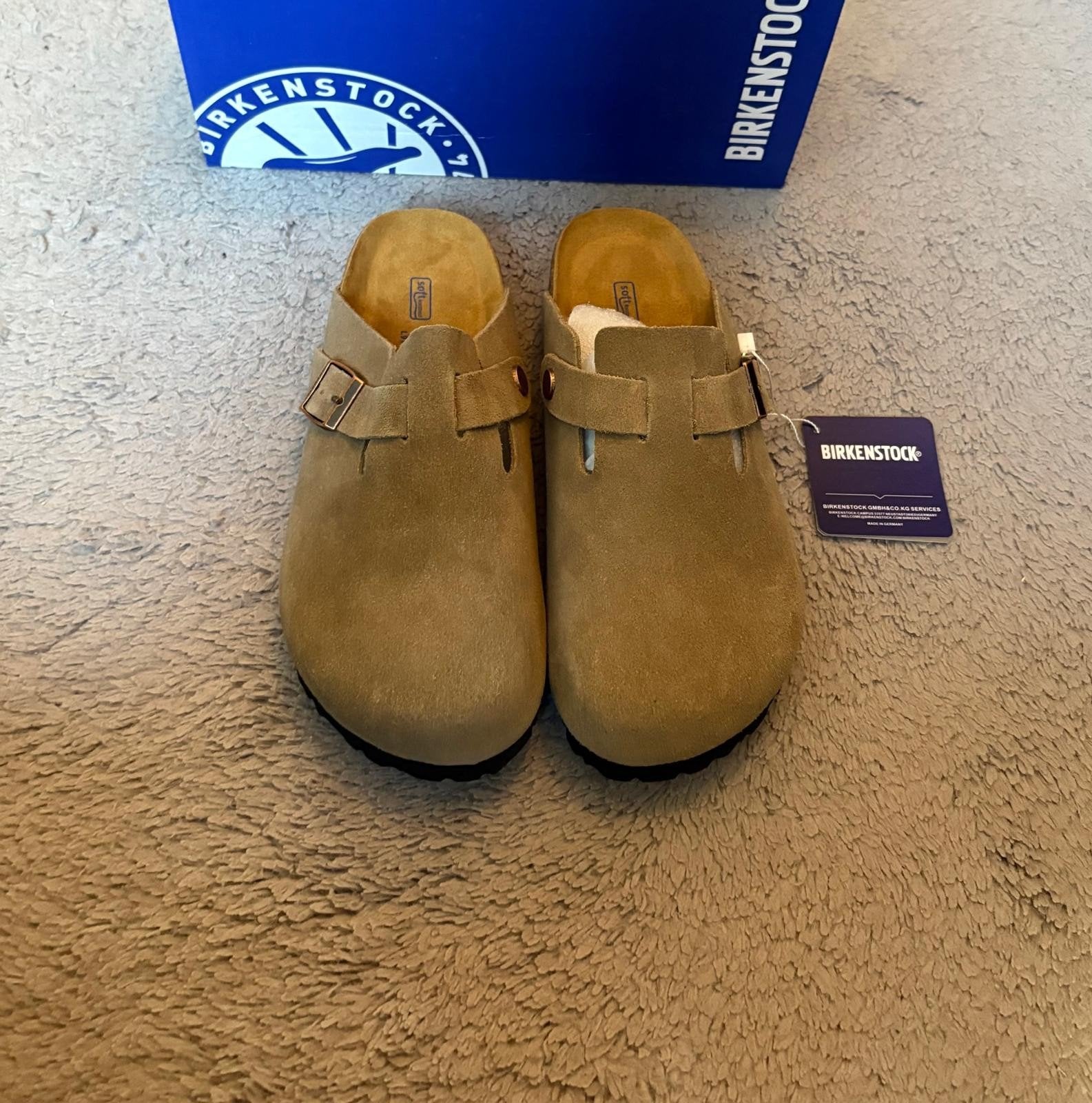 Birkenstock Boston Maat 40, Bruin, Verzenden, Nieuw, Sandalen of Muiltjes