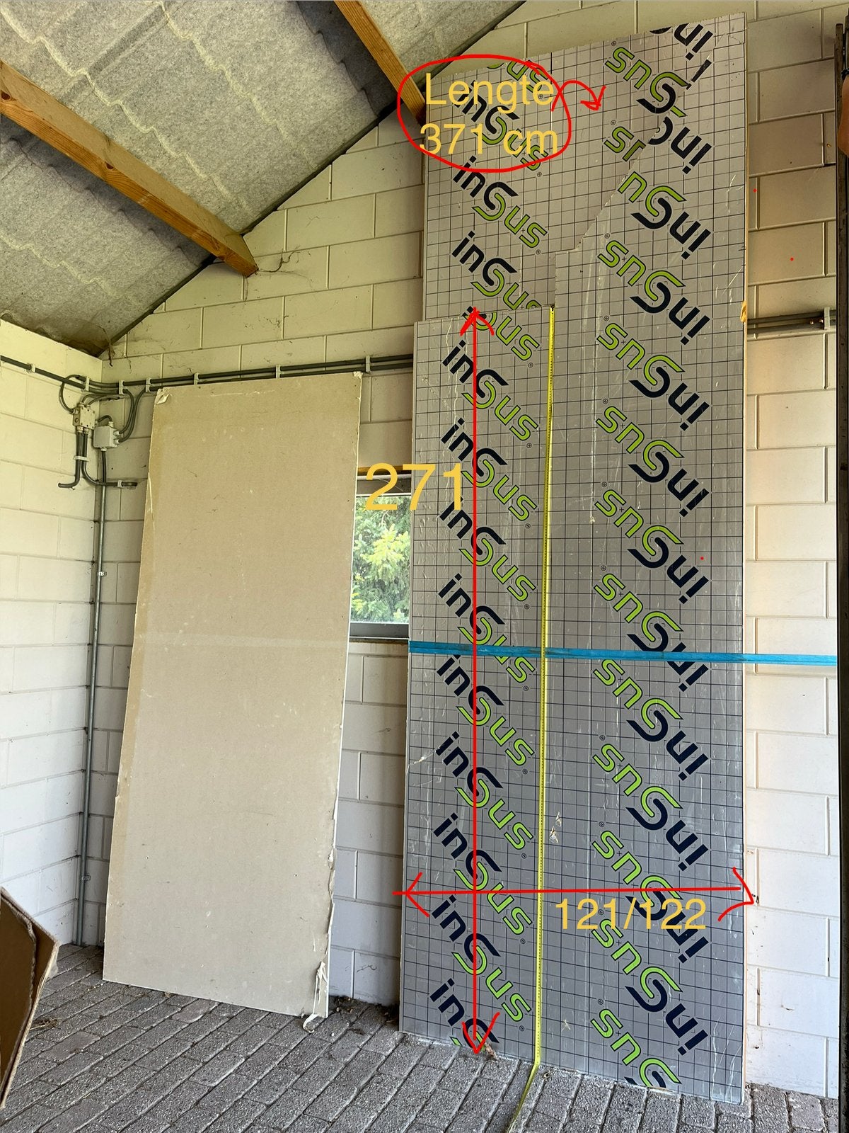 Insus PIR isolatieplaten 2-zijdig aluminium 80mm, +- 6 m, Ophalen, Zo goed als nieuw, Hardschuim (Pir), 15 m² of meer