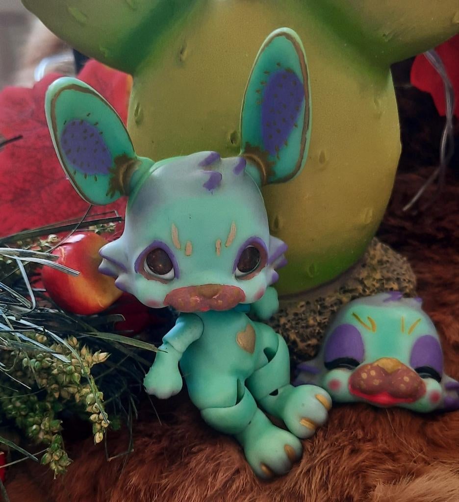 Bjd 11 cm van MISHI'S DOLL, bon-bon met slaap gezichtje., Verzamelen, Ophalen of Verzenden, Zo goed als nieuw, Pop