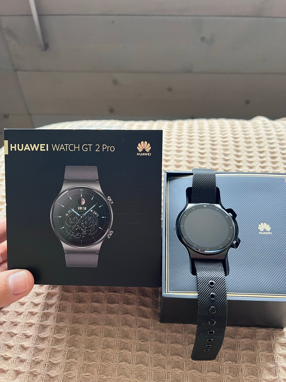 Huawei Watch GT 2 Pro Titanium zeer goede staat, Sieraden, Tassen en Uiterlijk, Smartwatches, Ophalen, Afstand, Zwart, Zo goed als nieuw