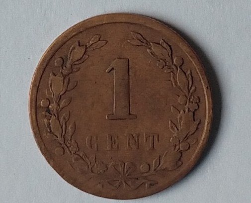 1 cent 1900 munt, volgnr 3.1, Ophalen of Verzenden, Koningin Wilhelmina, Losse munt