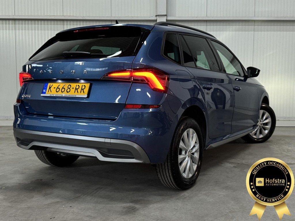 Skoda Kamiq 1.0 TSI Business Edition LEER STOELVERW. CARPLAY, Auto's, Skoda, Gebruikt, Blauw, 49 €/maand, Origineel Nederlands