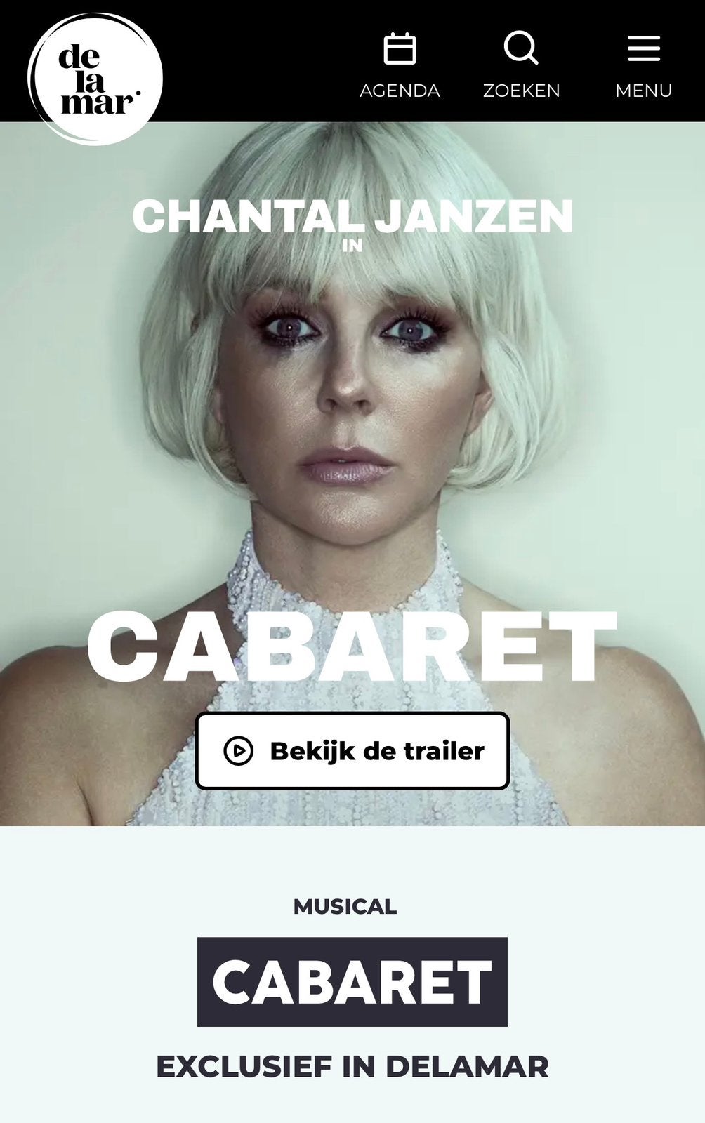 Musical Cabaret - 2 tickets - vrijdag 23-10 matinee 15:00, Twee personen, Oktober