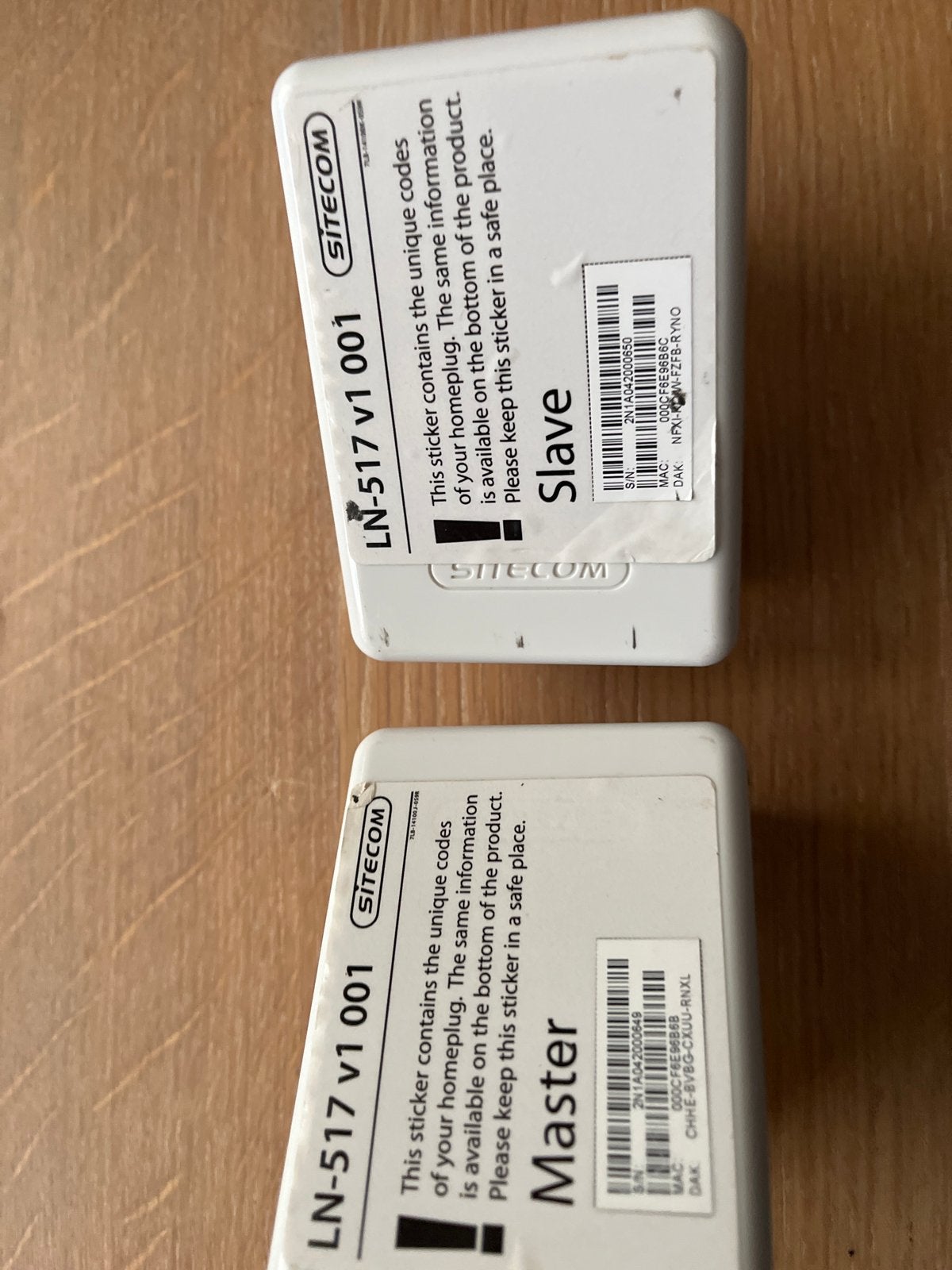 Sitecom LN-517 v1 001 Homeplug Set (Master & Slave), Ophalen, Gebruikt, Router