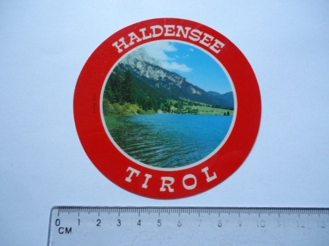 sticker oud TIROL HALDENSEE Dik plastic oostenrijk alpen, Verzenden, Zo goed als nieuw, Bedrijf of Vereniging