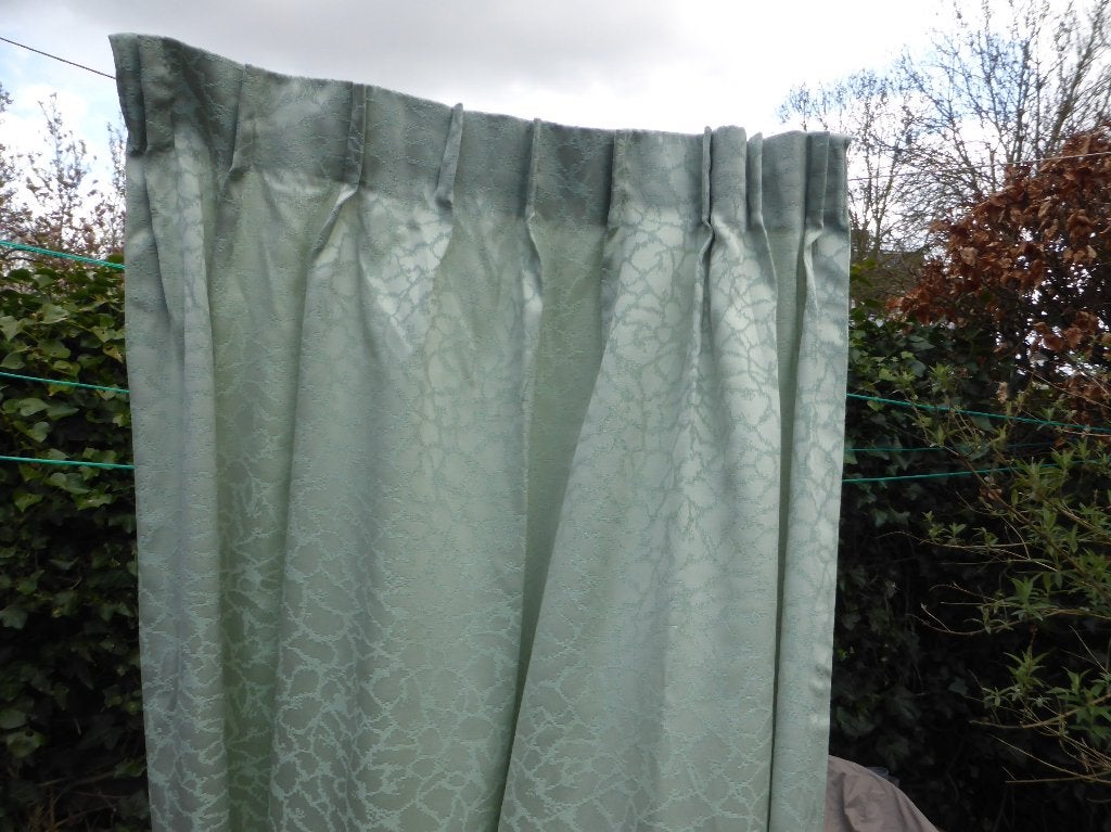 één zgan gordijn overgordijn met haken lichtgroen 65 x 190, Overgordijn, Overige merken, 190 cm, Met haken