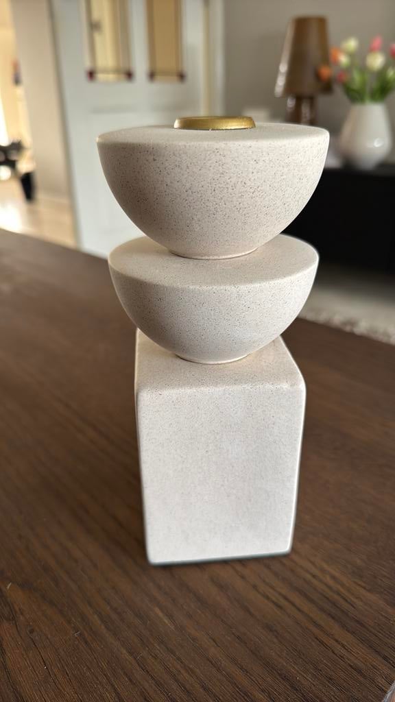 Kandelaar kaars, Ophalen of Verzenden, Zo goed als nieuw, Overige materialen, Minder dan 25 cm