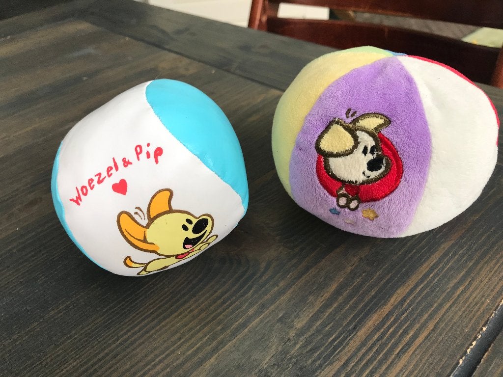 2 speel ballen Woezel en Pip Kado verjaardag Sint Kerst, Ophalen, Zo goed als nieuw, Overige typen