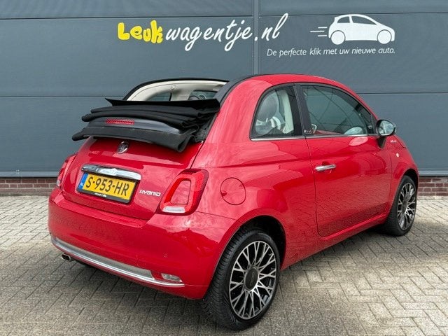 Fiat 500 C 1.0 Hybrid Dolcevita Cabrio *carplay *cruise etc., Auto's, Fiat, Euro 6, 4 stoelen, Leder en Stof, Handgeschakeld