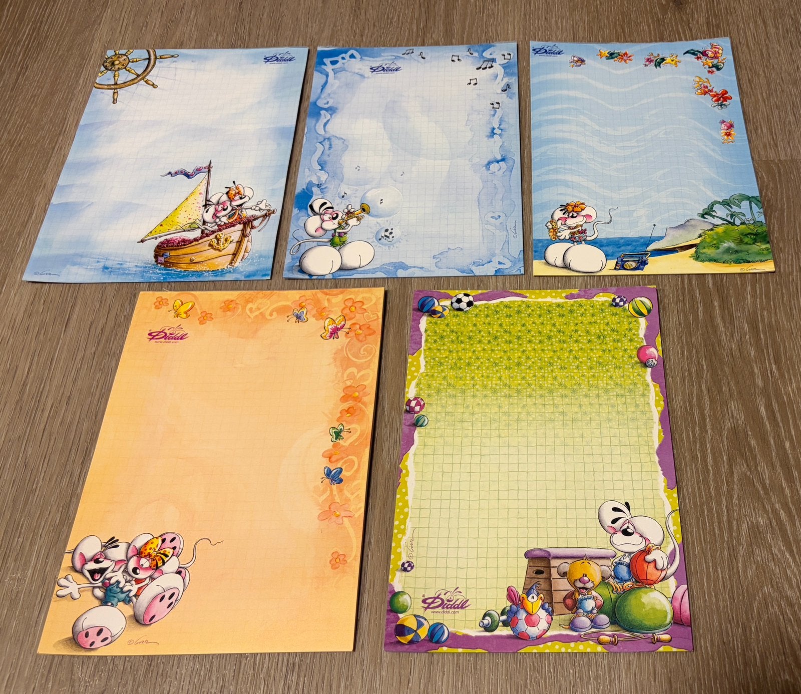 Diddl losse blaadjes A5 formaat, Verzamelen, Verzenden, Verschillende figuren, Zo goed als nieuw, Papier, Kaart of Schrift