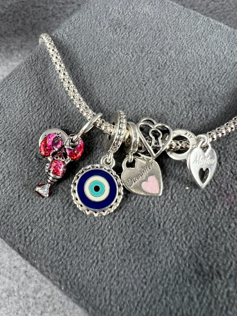 Pandora Armband met 5x pandora bedel | Zilver AG925 | 416538, Ophalen, Pandora, Zo goed als nieuw, 4 bedels of meer