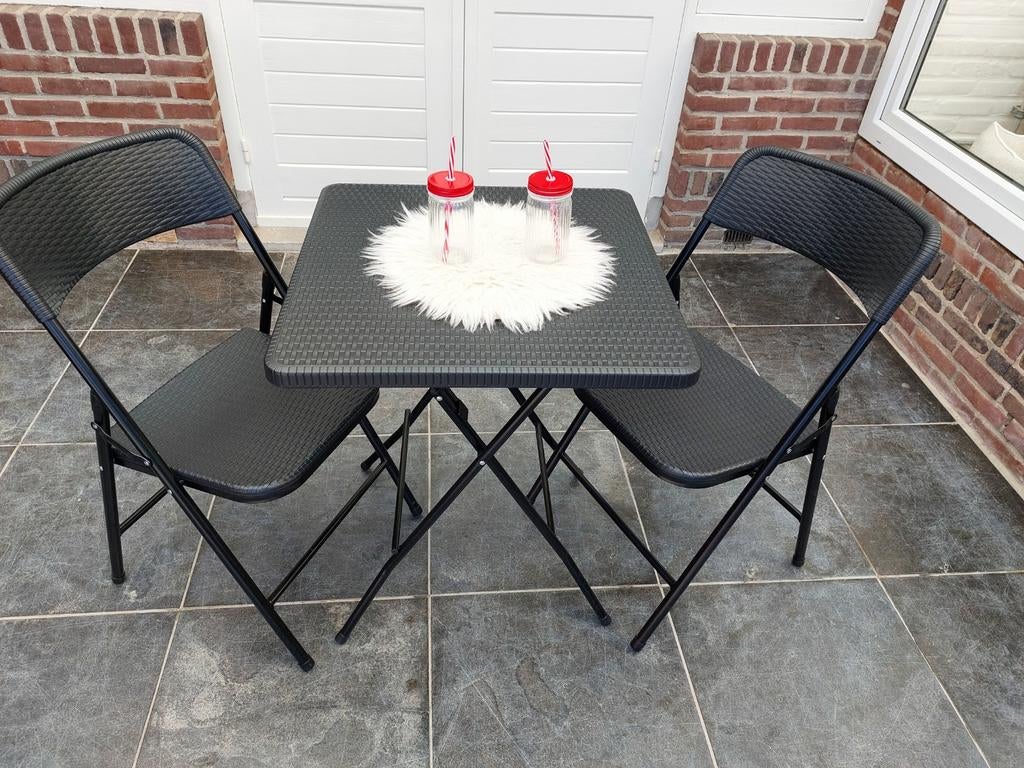 Splinternieuwe Bistro Set - Top Kwaliteit, 2 zitplaatsen, Kunststof, Nieuw, Ophalen of Verzenden