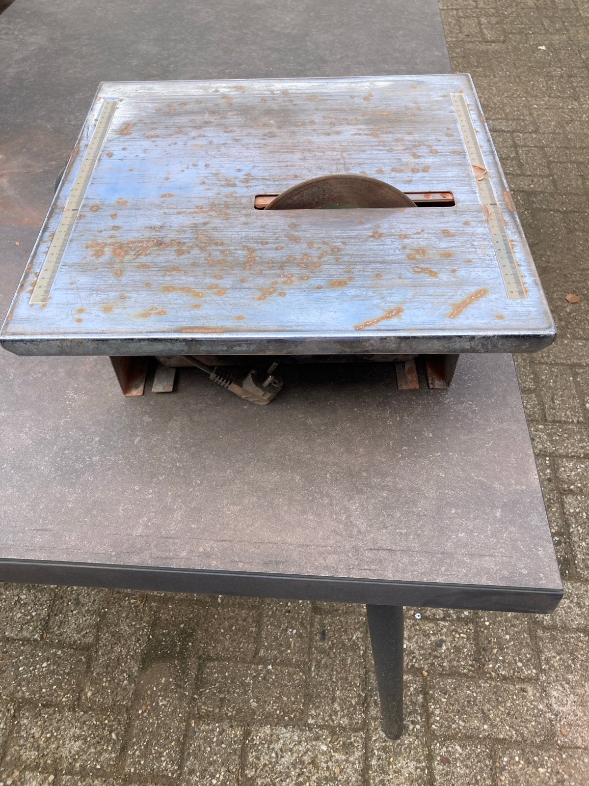 Kinzo Tegelzaag - Gebruikt, Doe-het-zelf en Verbouw, Gereedschap | Zaagmachines, Ophalen, Gebruikt, ., Overige typen
