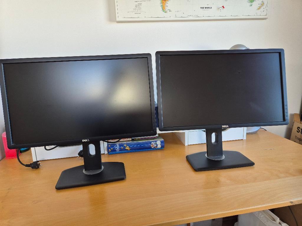 2 Dell computerschermen, Computers en Software, Monitoren, Ophalen, Gebruikt, Full HD, Dell