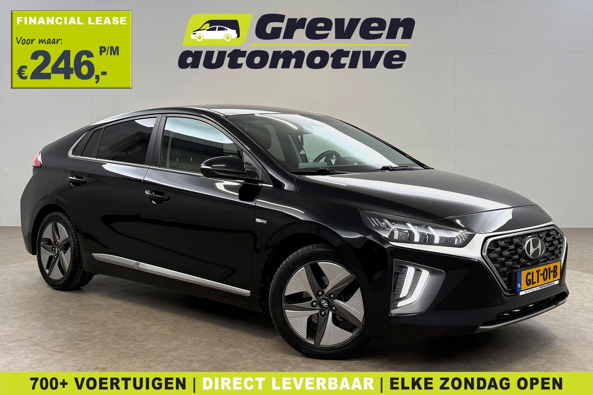 Hyundai IONIQ 1.6 GDi | Virtual | Infinity Audio | Camera |, Auto's, Stof, Gebruikt, Zwart, IONIQ