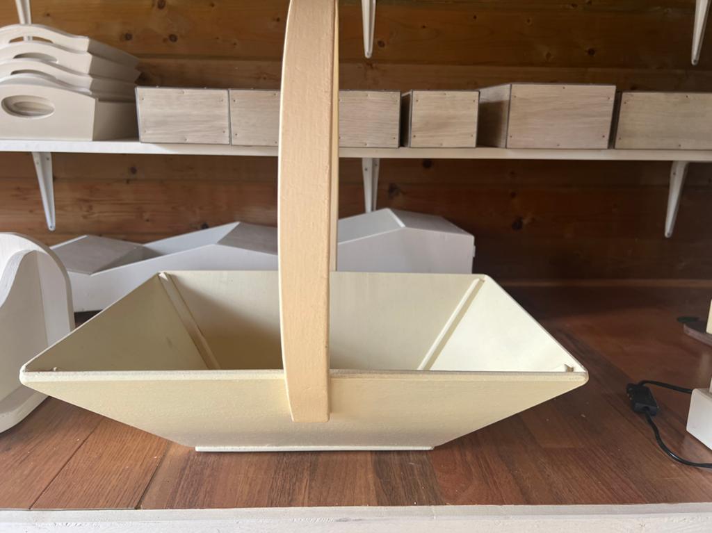 Houten mand nieuw binnen/ buite, Ophalen of Verzenden, Nieuw, Rond, Hout