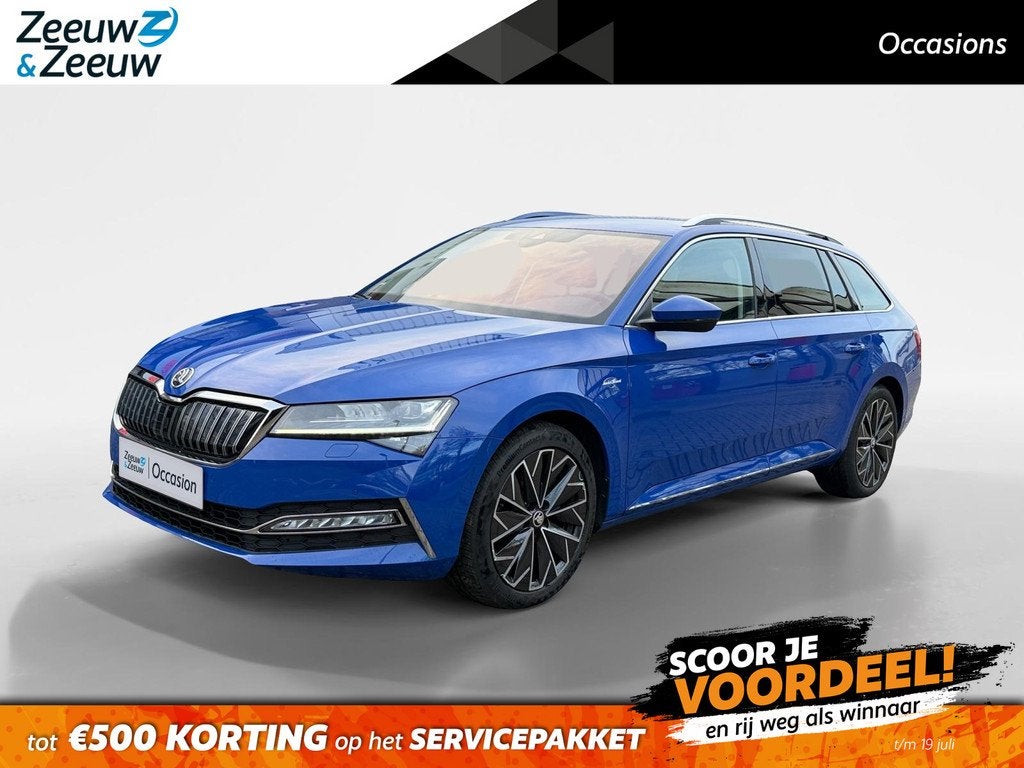 Skoda Superb Combi 1.4 TSI iV Laurin & Klement | Geheugenfun, Auto's, Skoda, 12 maanden, Gebruikt, 4 cilinders, Blauw